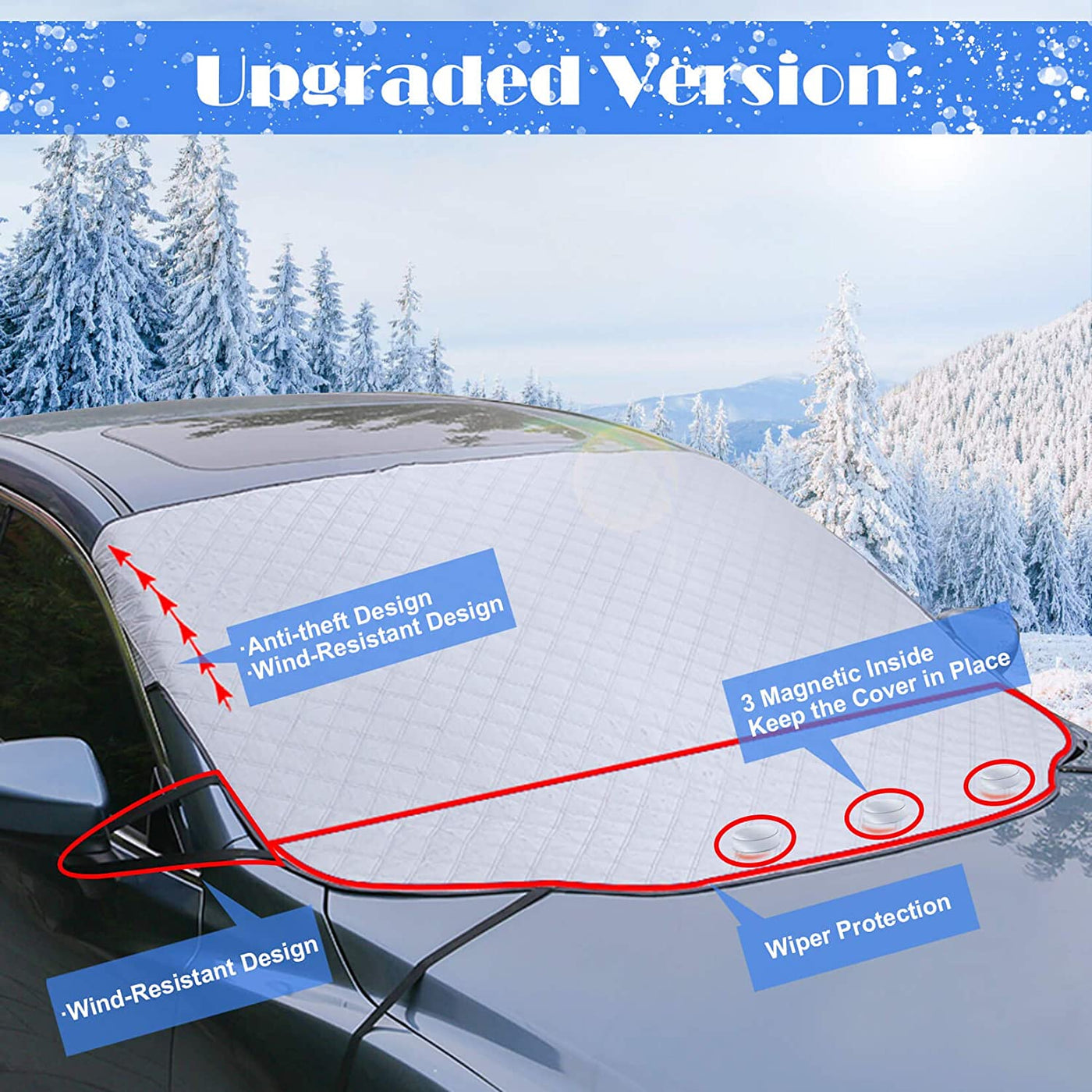 Sneeuwbestendige Magnetische Autohoes (50% KORTING)