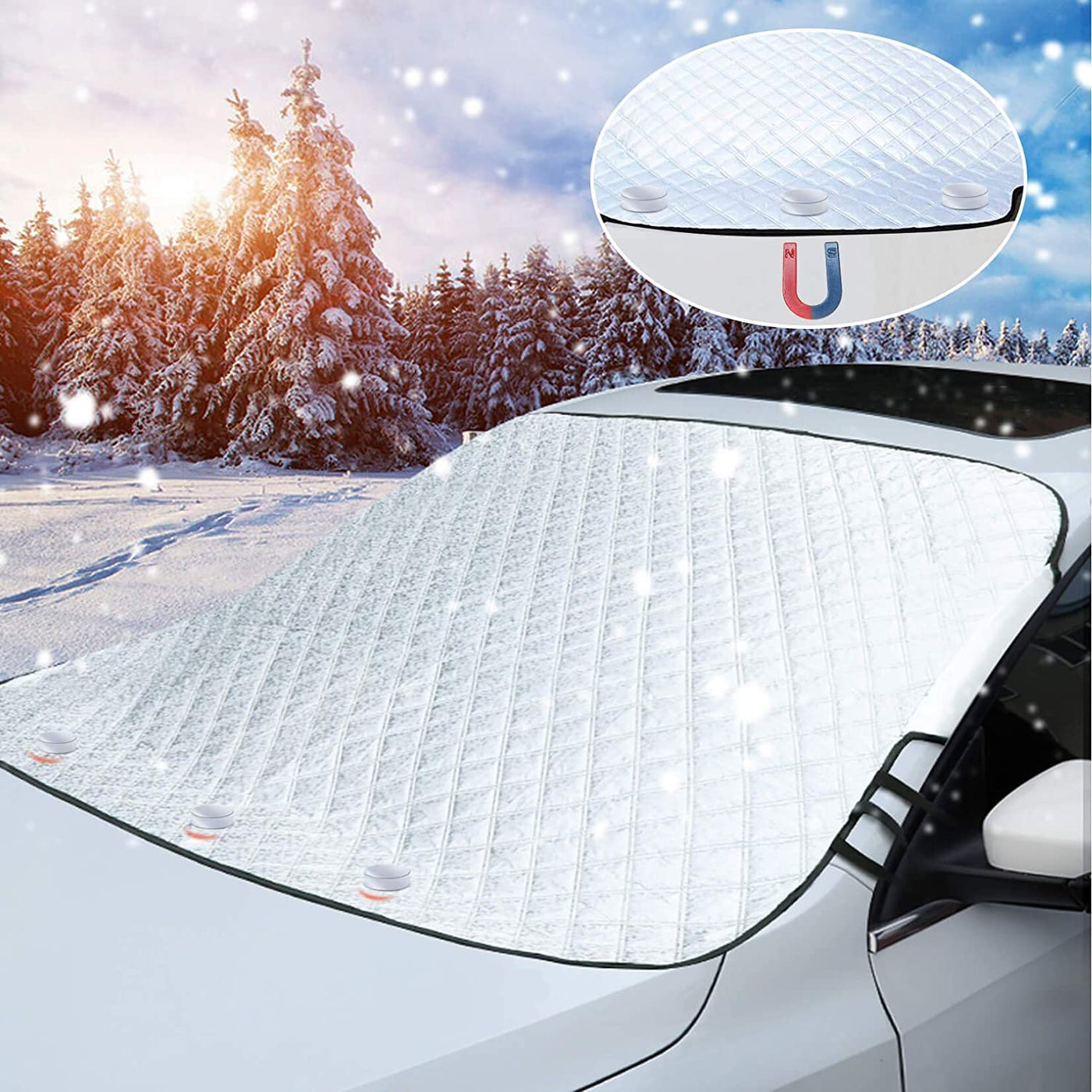 Sneeuwbestendige Magnetische Autohoes (50% KORTING)