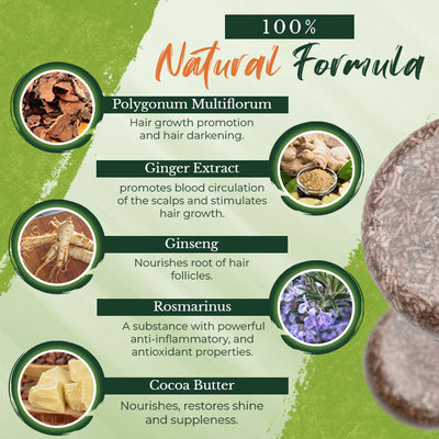 HerbCare™ Shampoo Bar | Krijg je kleur & levendigheid terug! Weg met grijze haren & haarverlies!