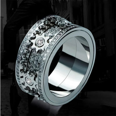 DiamondCraft™ - Geometrische 3D Kubieke Zirconia ring (50% KORTING)