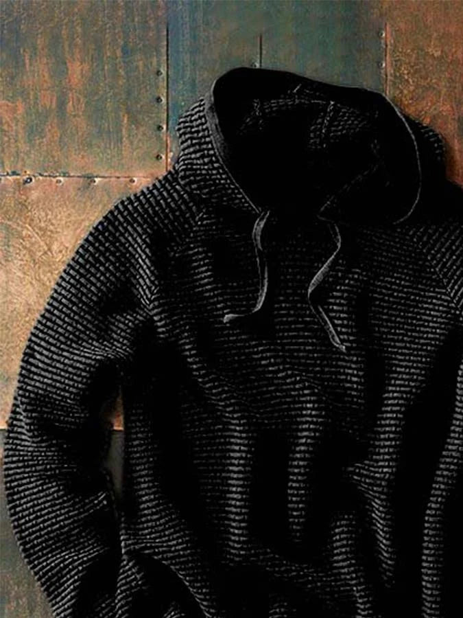 Wafel hoodie voor heren