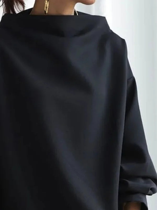 Zlata™ - Casual T-shirt Met Hoge Hals En Lange Mouwen (50% KORTING)