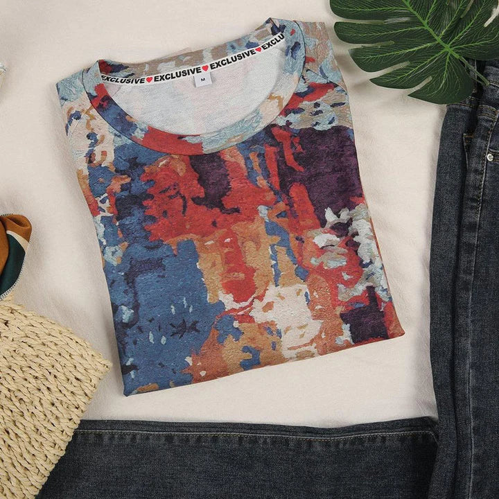 Frieda - Trui met abstracte print