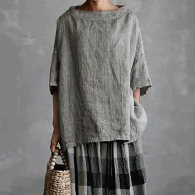 Malea™ | Casual loszittende katoenen blouse