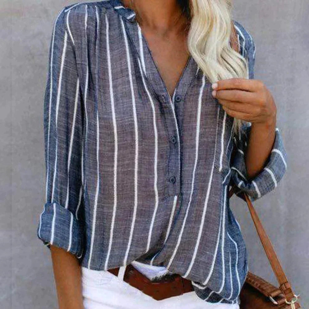 Olivia™ | Gestreepte lichte zomerblouse