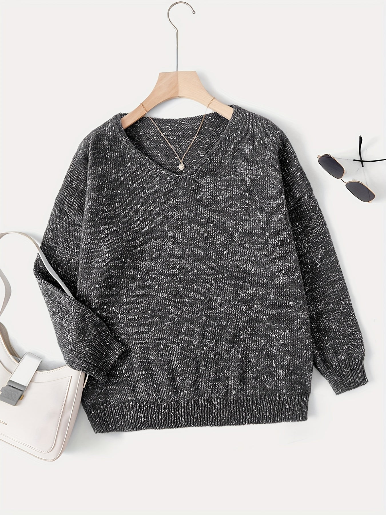 Lange mouw Drop Schouder Losse Casual Sweater