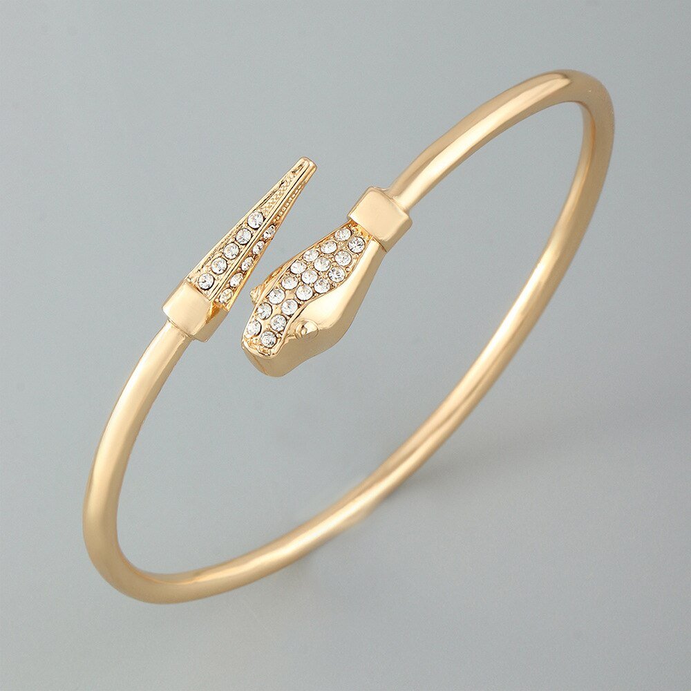 Armband Slang in Goud en Strass