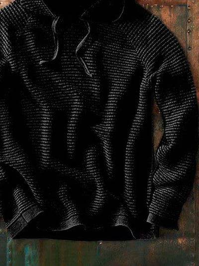 Wafel hoodie voor heren