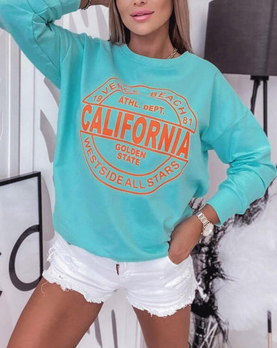 Camilla™ -  Casual Sweater met Grafische California Print