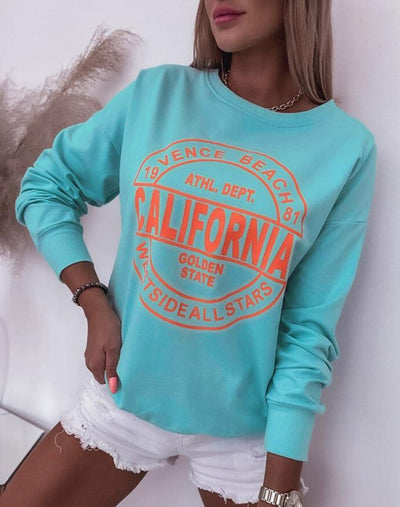 Camilla™ -  Casual Sweater met Grafische California Print