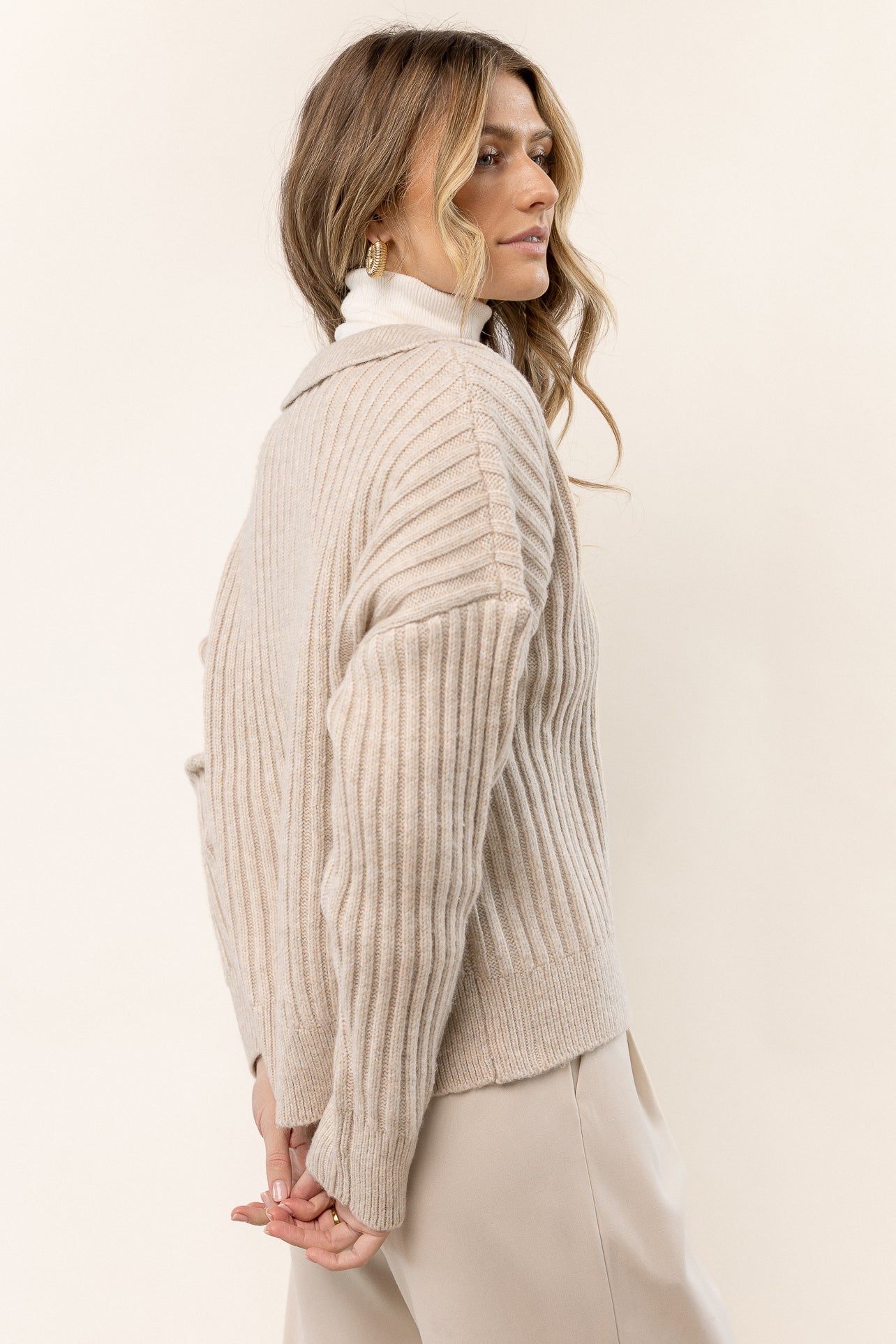 Camilla™ -  Gebreide Beige pullover