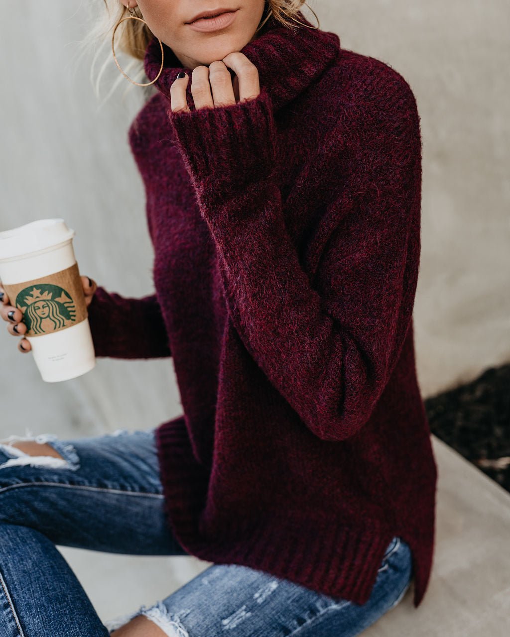 Camilla™ - Luxe col in bordeaux rood