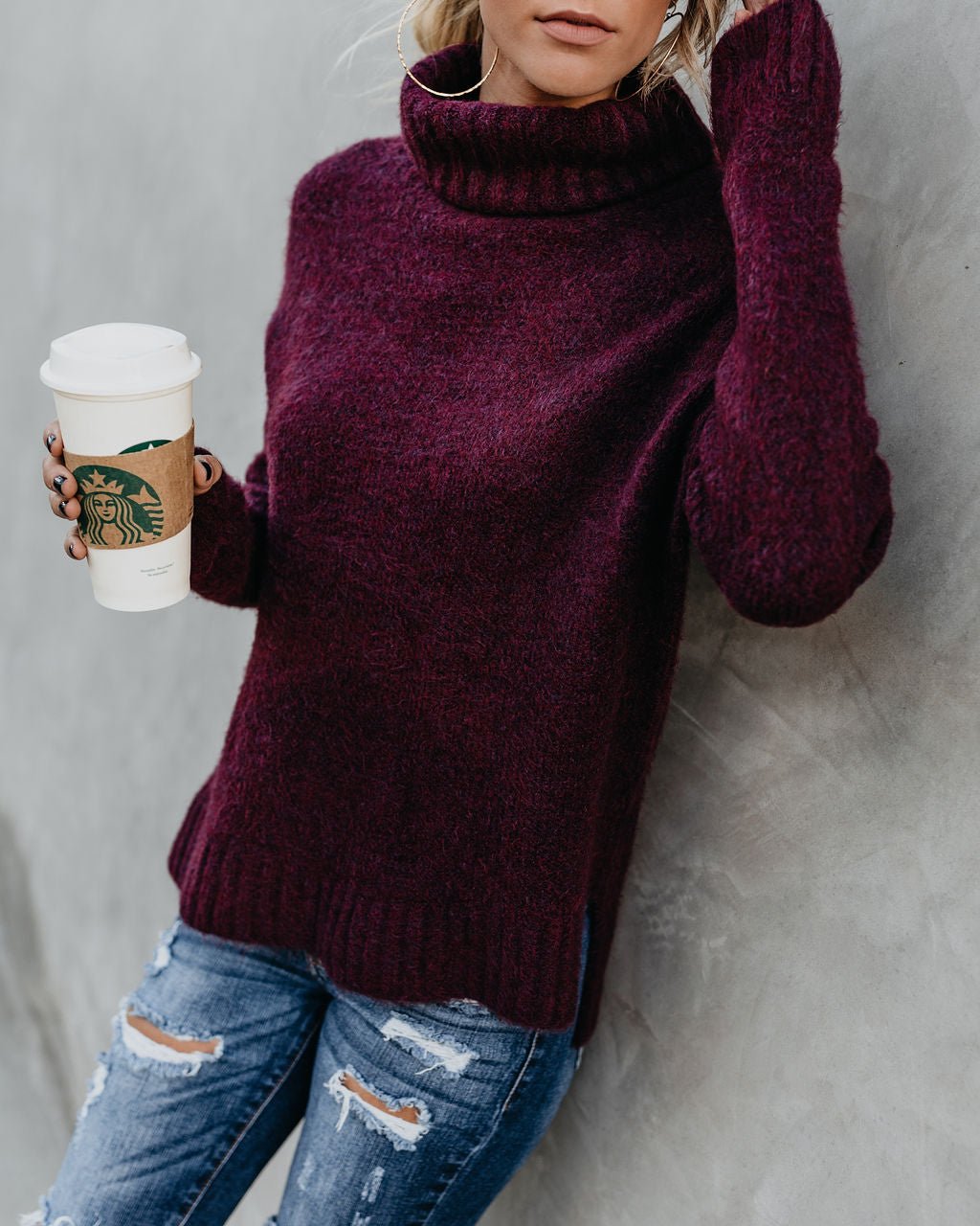 Camilla™ - Luxe col in bordeaux rood