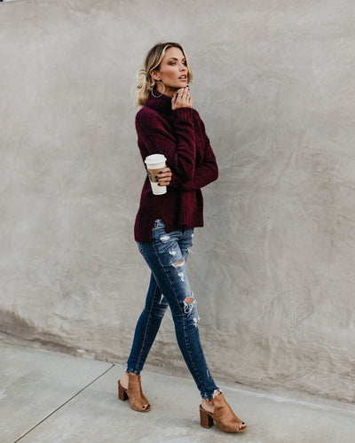 Camilla™ - Luxe col in bordeaux rood