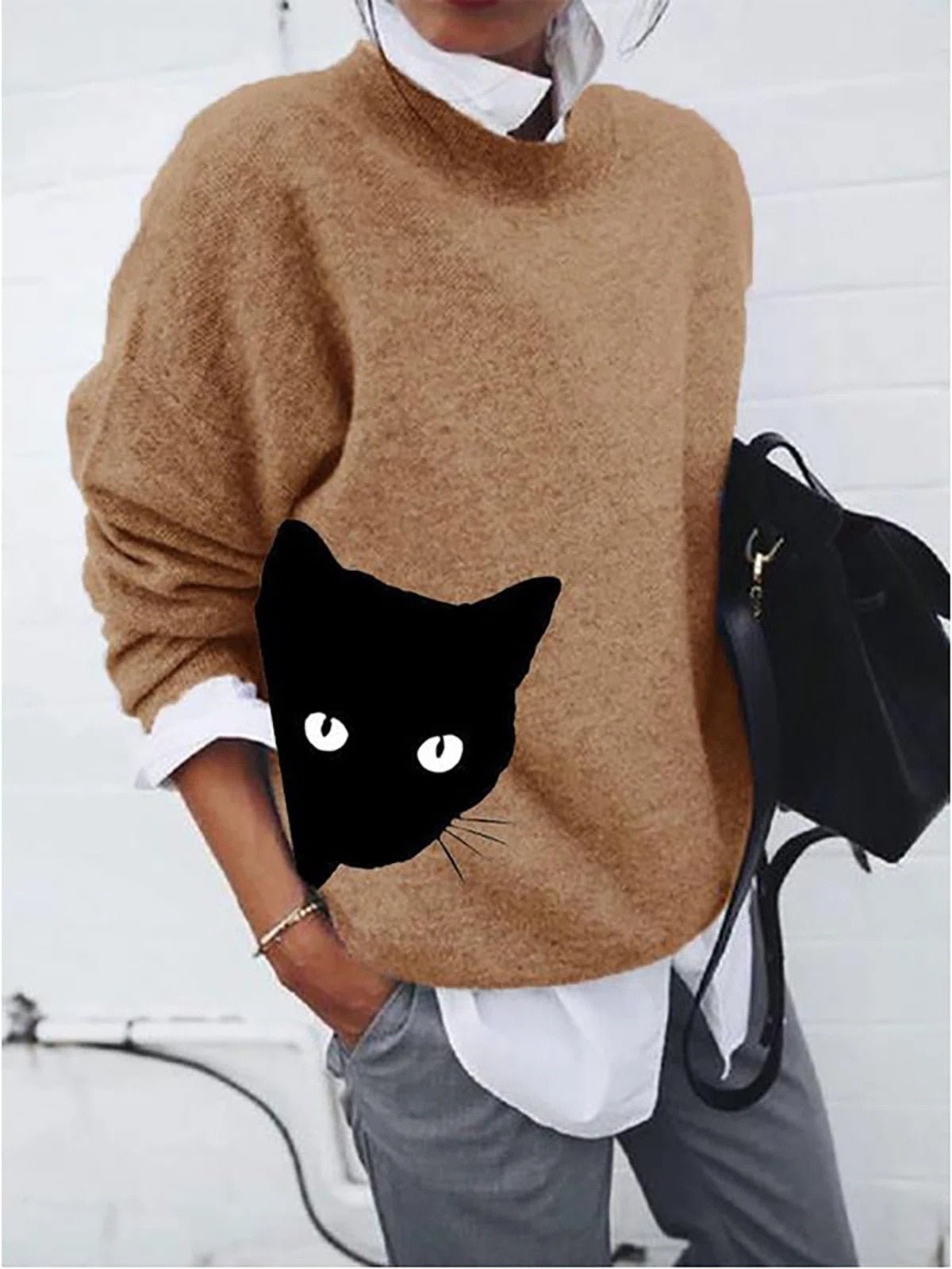 Camilla™ - Trui met Afbeelding Poes