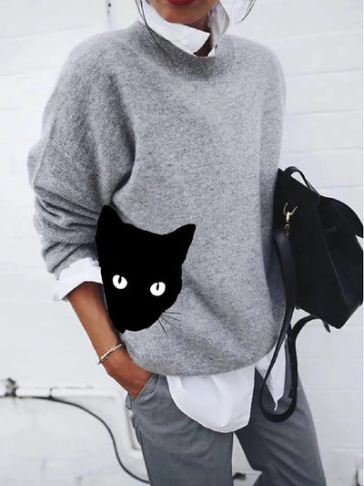 Camilla™ - Trui met Afbeelding Poes