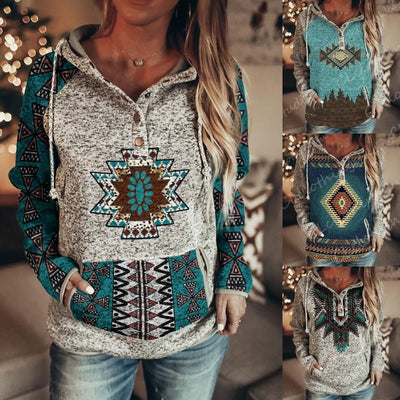 Caroline™ - Vintage look Boho Hoodie