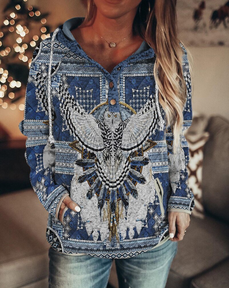 Caroline™ - Vintage look Boho Hoodie