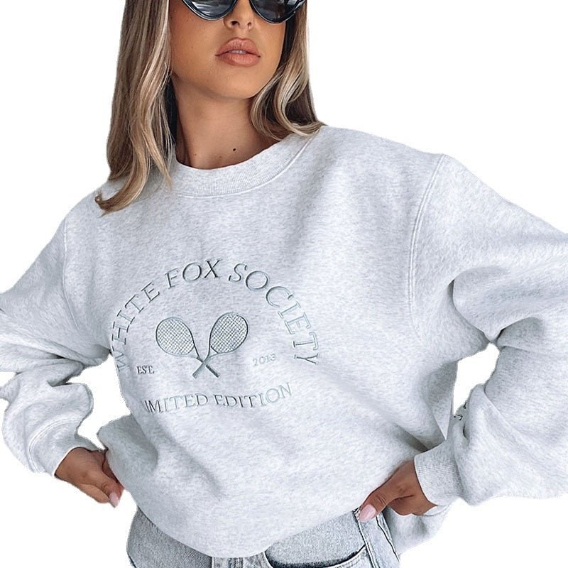 Ginevra™ - Sweater met luxe geborduurde tekst