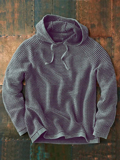 Wafel hoodie voor heren