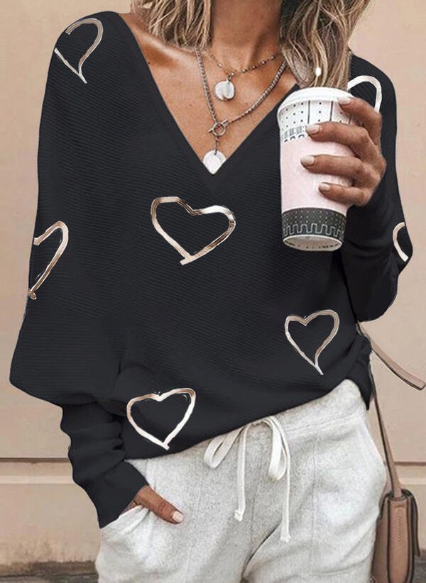 Sofia&Aurora™- Casual Top met gouden hart