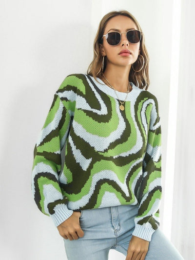 Sofia&Aurora™ - Opvallende trui met dito patroon