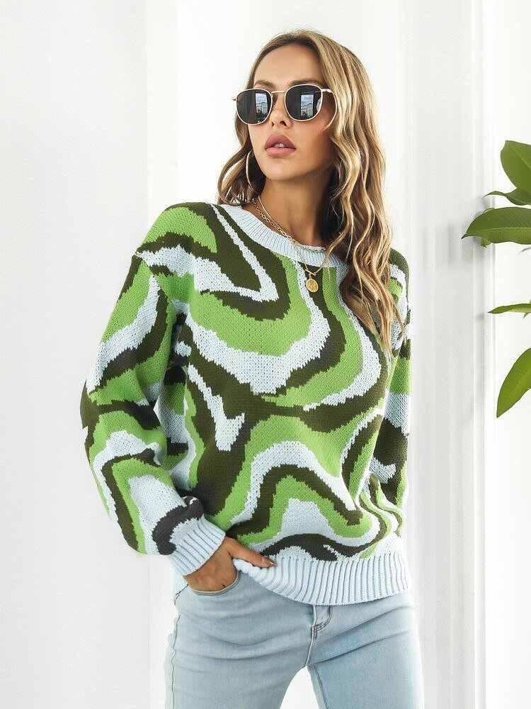 Sofia&Aurora™ - Opvallende trui met dito patroon